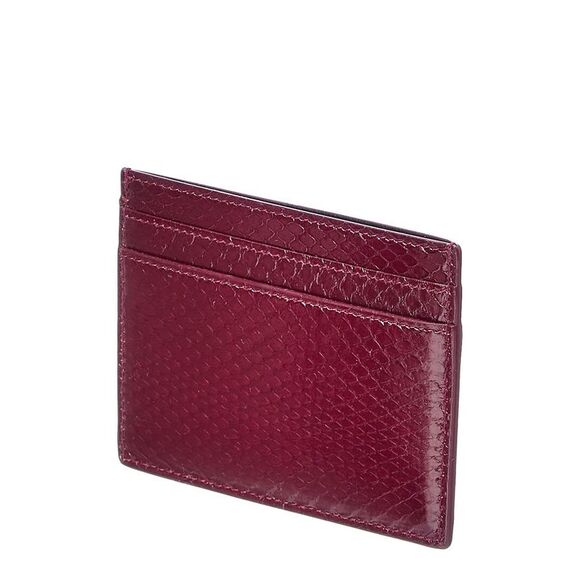 Saint Laurent Monogram Snakeskin Card Case - Picture 2 of 4